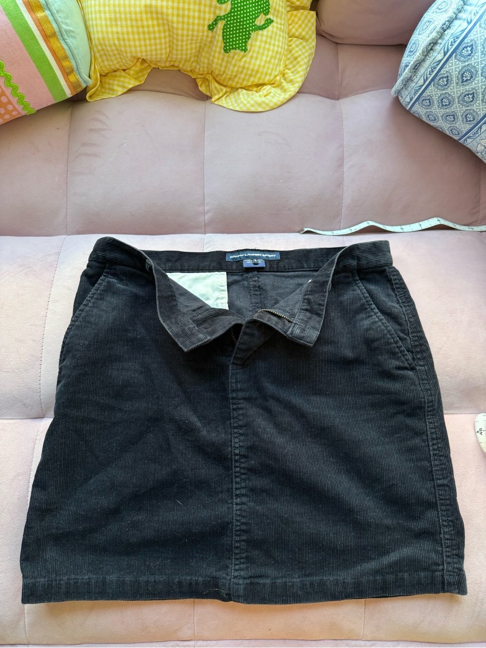 Vintage Ralph Lauren Sport Black Corduroy Skirt
